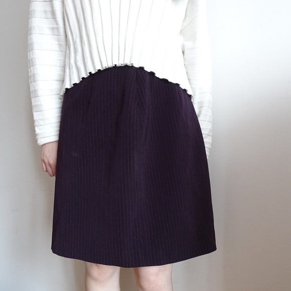 PURPLE SKIRT WITH VERTICAL STRIPES - Picture 4 of 4